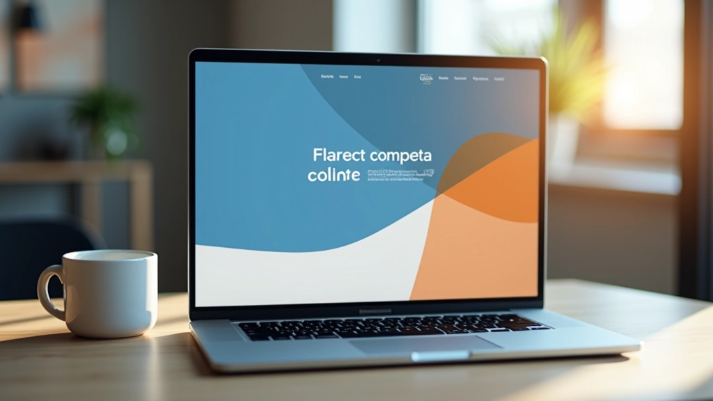 Moderní webová stránka s harmonickými barvami v bledě modré a teplé oranžové