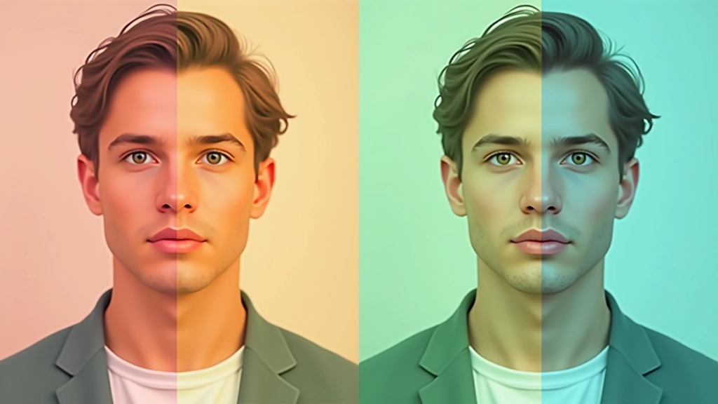 Porovnání vnímání barev osobou bez barevné slepoty a s červeno-zelenou slepotou